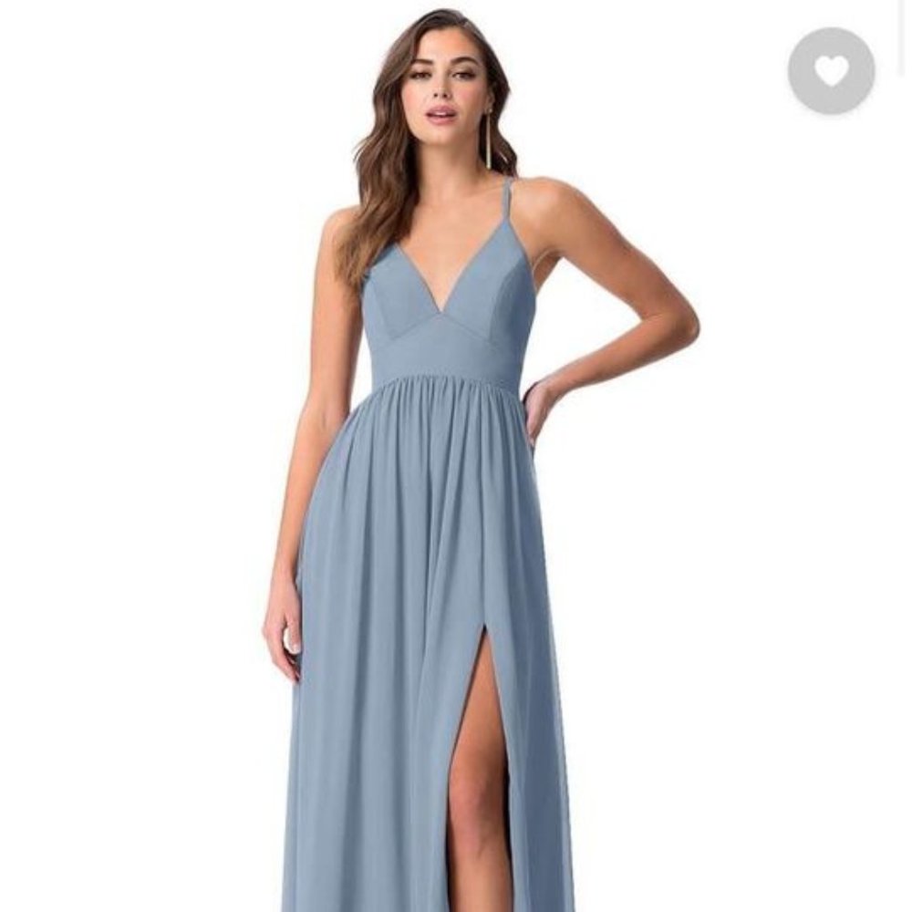 Azazie Aaida Dusty Blue A2 Dress - Picture 3 of 5